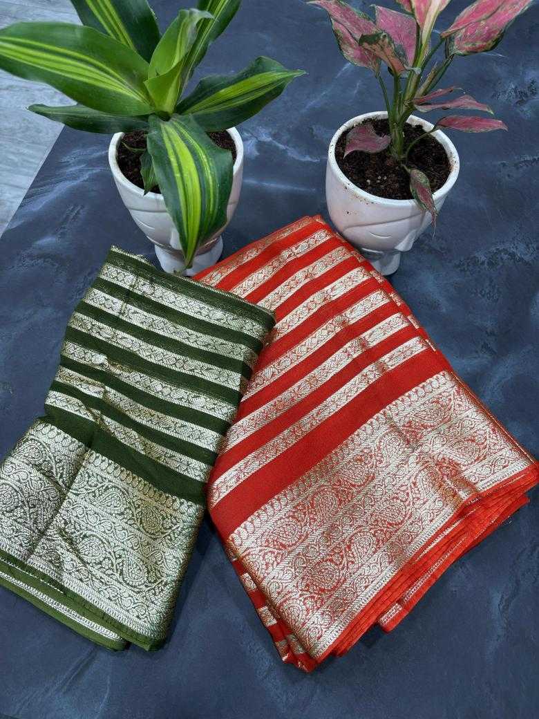 Ynf Pure Viscos RIN195 color Sarees Wholesale Georgette Sarees Zari Border Sarees Viscose Saree Manufacturer