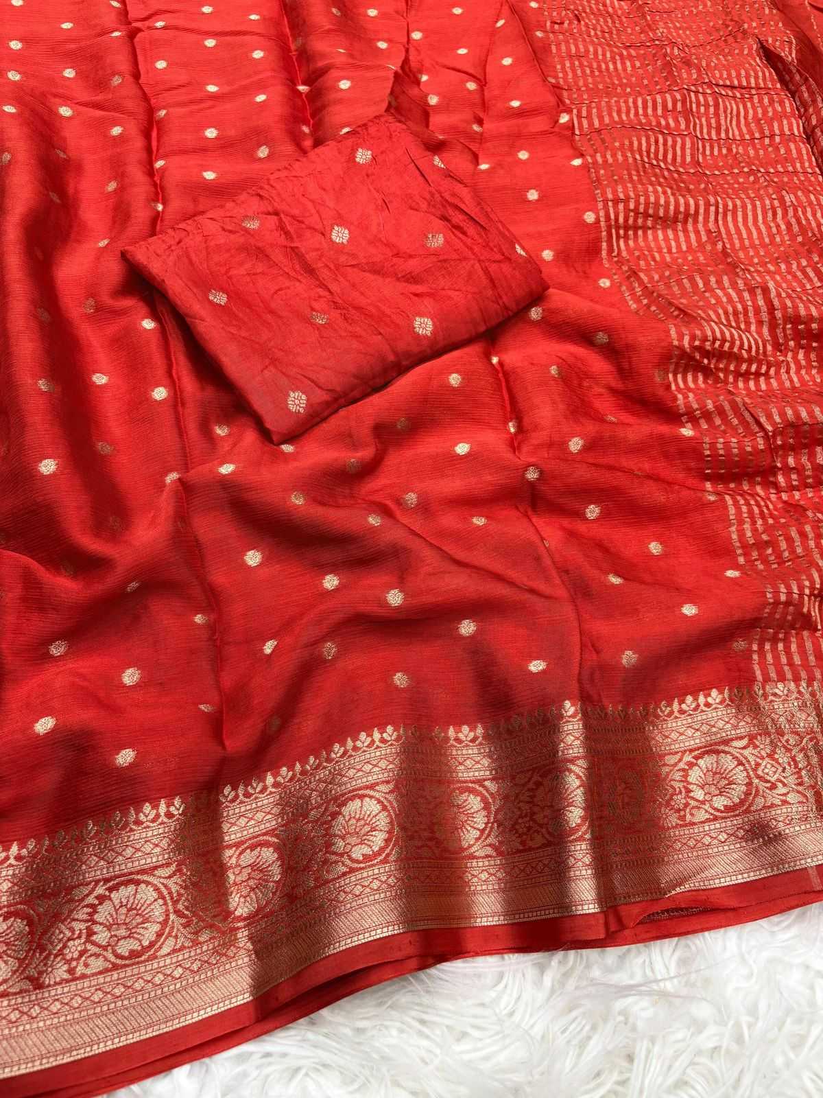 Ynf Pure Viscos RIN195 Emily Sarees Wholesale Georgette Sarees Butta Sarees Viscose Saree Manufacturer