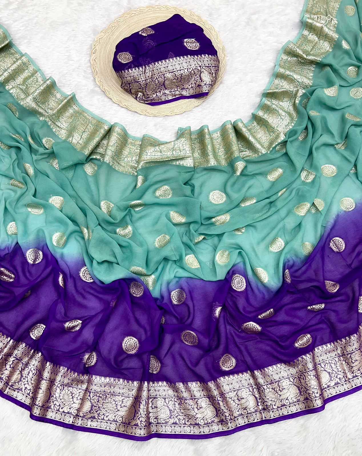 Ynf Pure Viscos RIN198 LATTI Sarees Wholesale Designer Sarees Georgette Sarees Viscose Saree Manufacturer