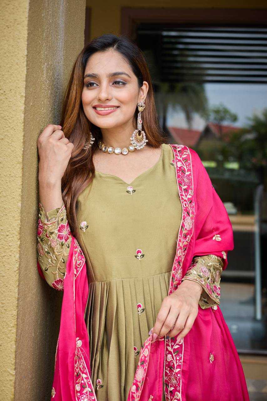Ynf Rangoli Silk KESH506 147 Gowns Wholesale Fancy Gowns Embroidery Gowns Designer Gowns Manufacturer