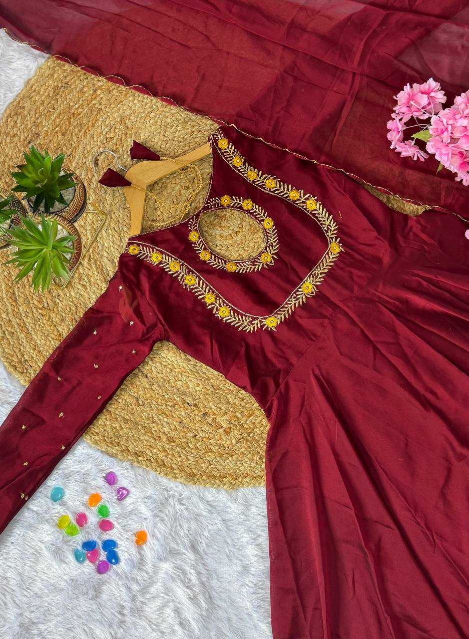 Ynf Rangoli Silk KESH537 110 Gowns Wholesale Fancy Gowns Anarkali Gown Long Gowns Manufacturer