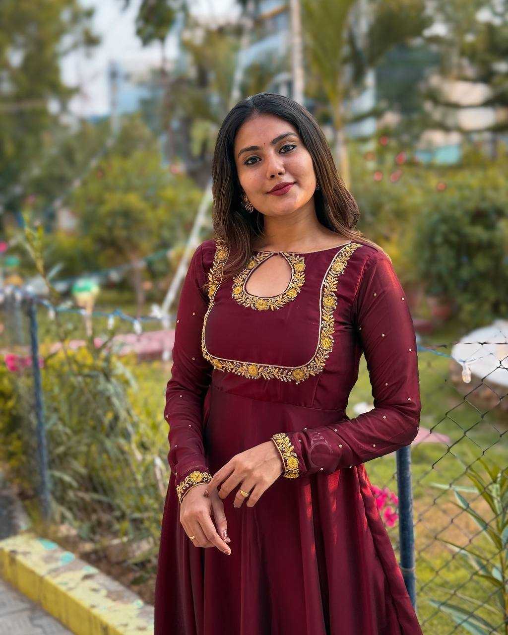 Ynf Rangoli Silk KESH537 110 Gowns Wholesale Fancy Gowns Anarkali Gown Long Gowns Manufacturer
