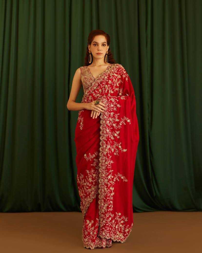 Ynf Rangoli Silk KESH556 302 Silk Sarees Bollywood Collections Wholesale Embroidered Silk Sarees Pooja Hedge Manufacturer