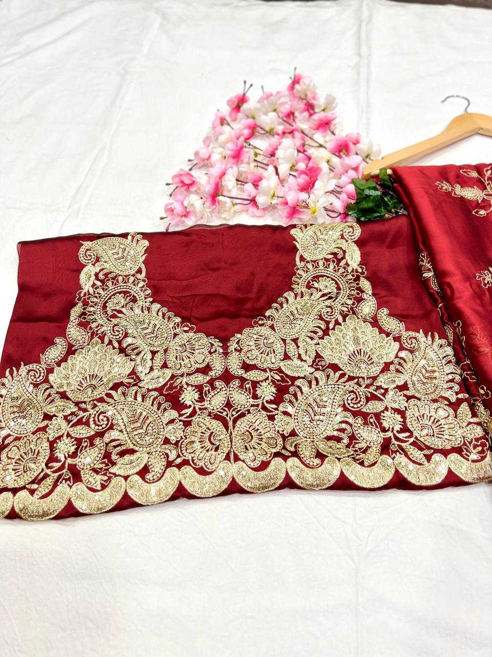 Ynf Rangoli Silk KESH556 302 Silk Sarees Bollywood Collections Wholesale Embroidered Silk Sarees Pooja Hedge Manufacturer