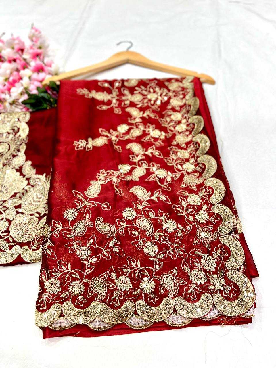 Ynf Rangoli Silk KESH556 302 Silk Sarees Bollywood Collections Wholesale Embroidered Silk Sarees Pooja Hedge Manufacturer