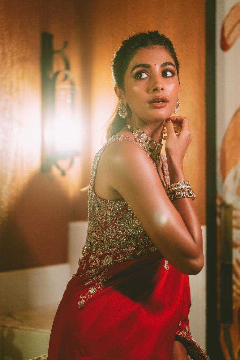 Ynf Rangoli Silk KESH556 302 Silk Sarees Bollywood Collections Wholesale Embroidered Silk Sarees Pooja Hedge Manufacturer