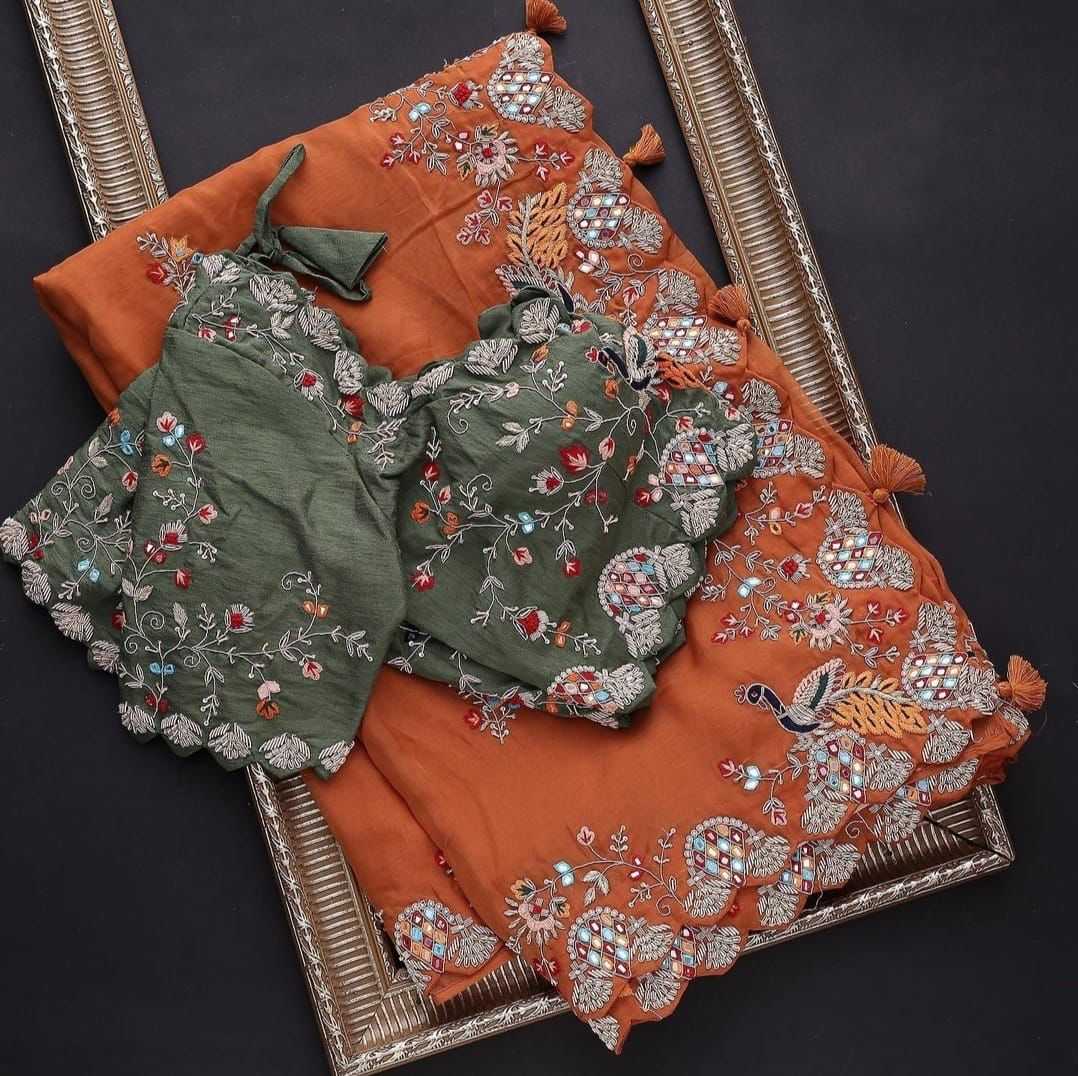 Ynf Rangoli Silk RIN188 Morla Sarees Wholesale Designer Sarees Fancy Sarees Embroidered Sarees Manufacturer