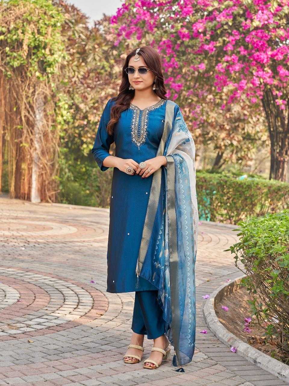 Ynf Rangoli Silk RIN190 AANCHI-PLUS BANSI Setwise Collections Wholesale Dresses & Suits Catalogs Manufacturer