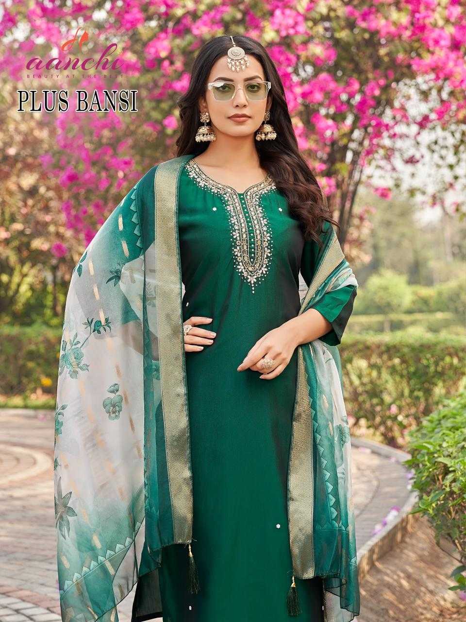Ynf Rangoli Silk RIN190 AANCHI-PLUS BANSI Setwise Collections Wholesale Dresses & Suits Catalogs Manufacturer