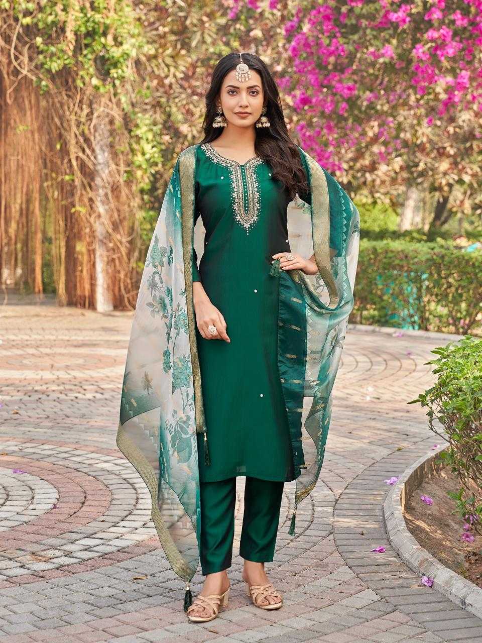 Ynf Rangoli Silk RIN190 AANCHI-PLUS BANSI Setwise Collections Wholesale Dresses & Suits Catalogs Manufacturer