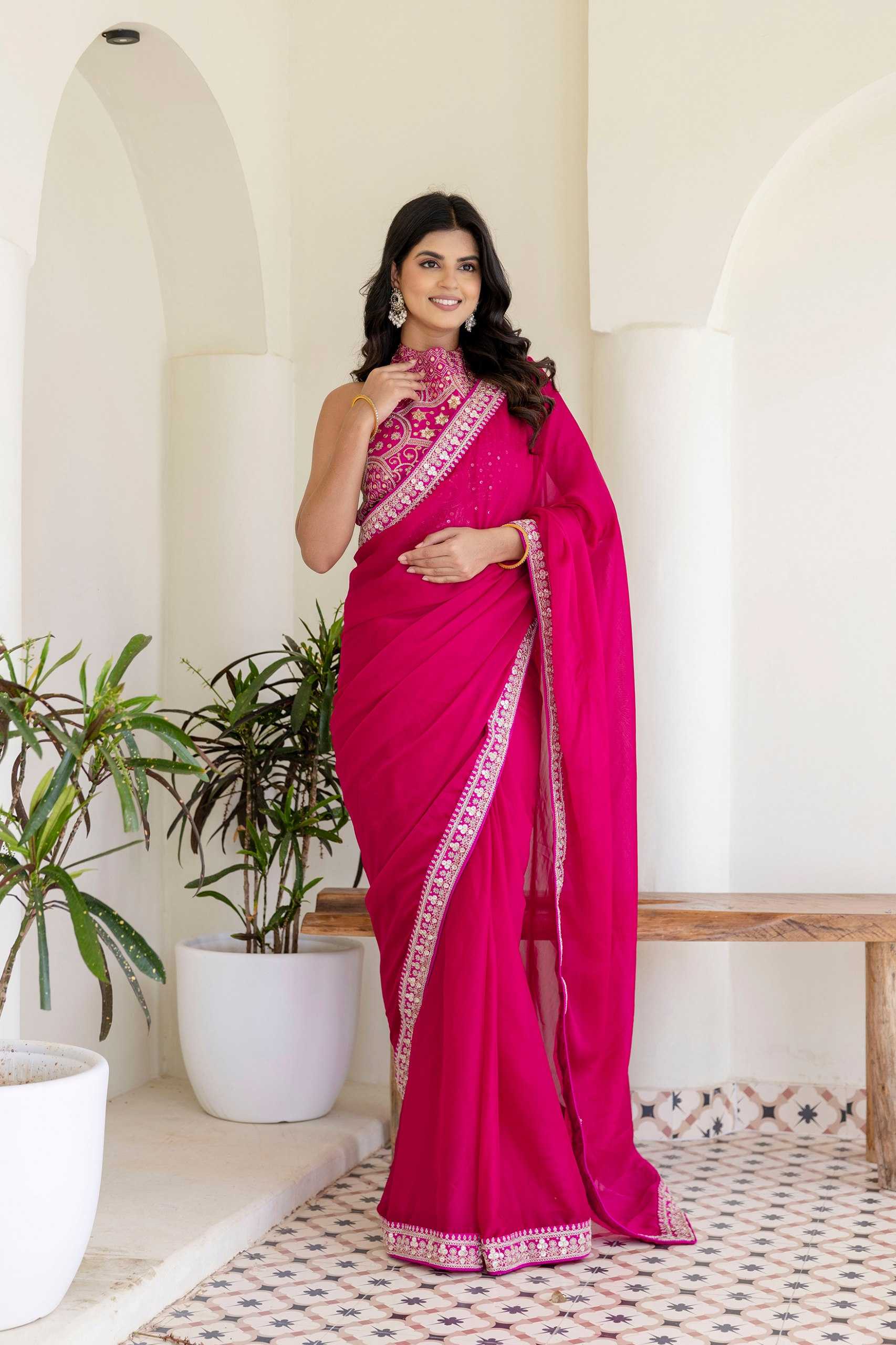 Ynf Rangoli Silk RIN228 319 Sarees Wedding Collections Festive Collections Wholesale Silk Sarees Sarees With Blouse Pink Sarees Manufacturer