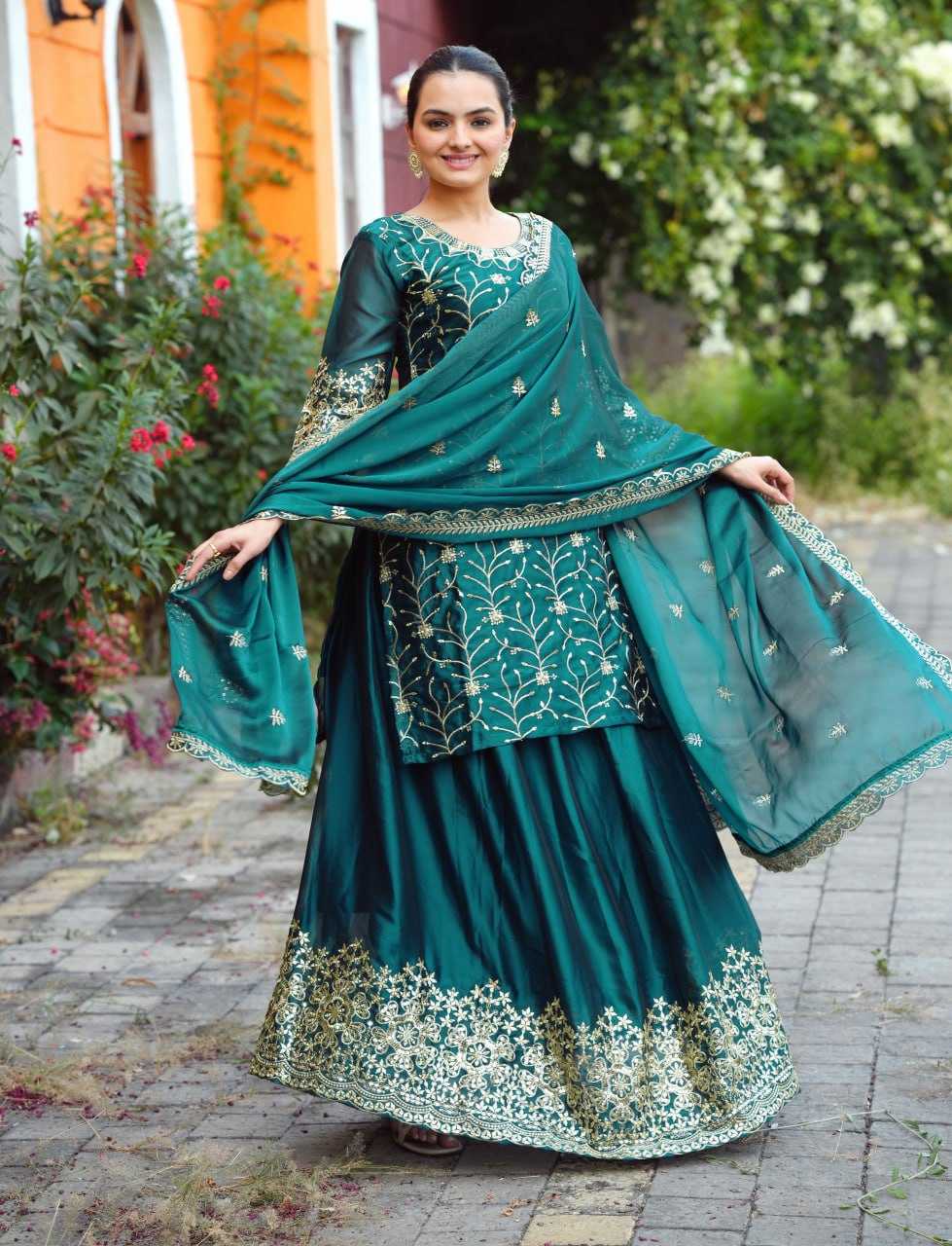 Ynf Rangoli Silk RIN232 43 Lehengas Wedding Collections Festive Collections Wholesale Embroidered Lehenga Lehenga With Dupatta Sequins Lehenga Manufacturer