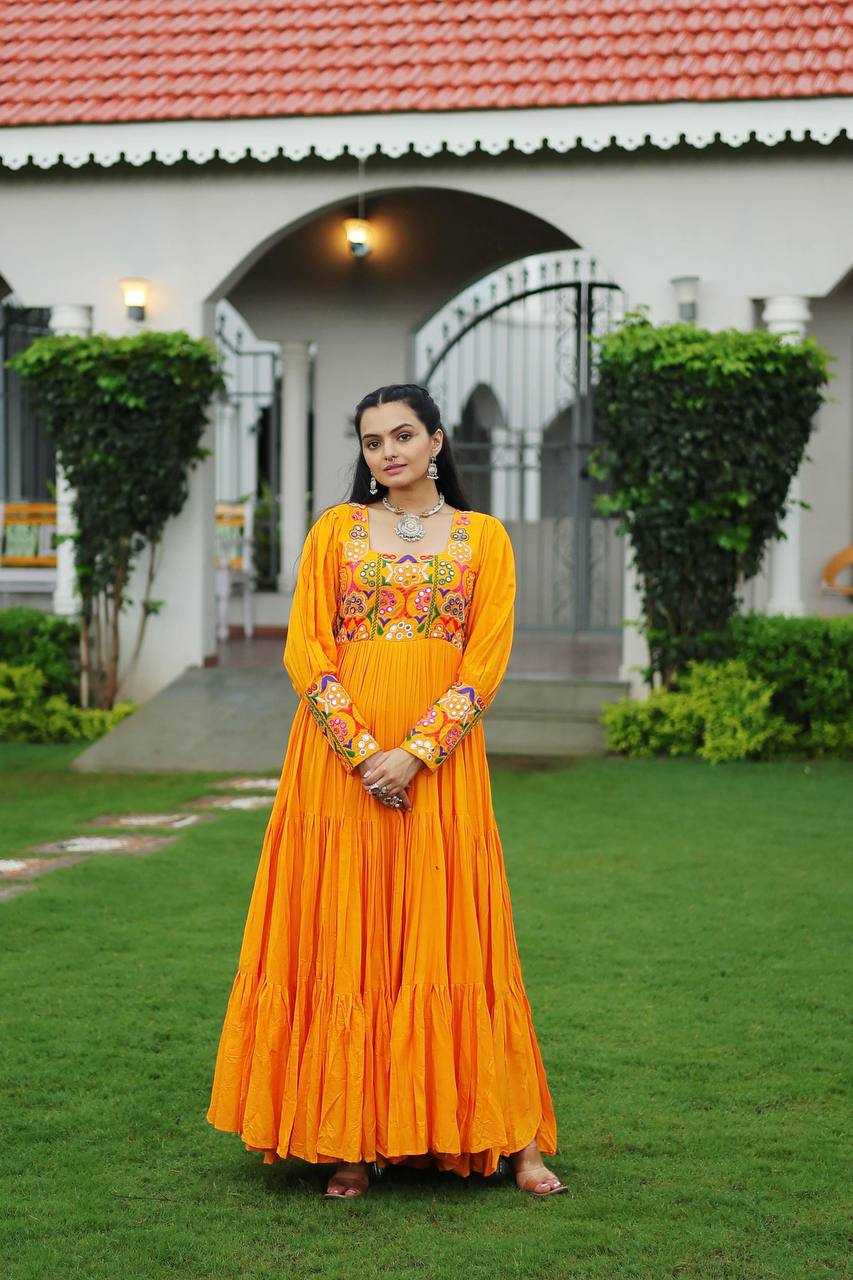 Ynf Rayon KESH491 9255 Gowns Festive Collections Wholesale Work Gowns Navratri Chaniya Choli Manufacturer