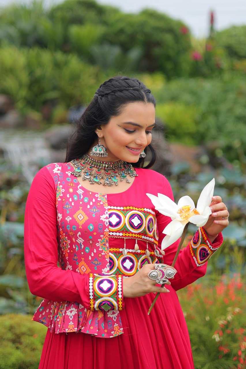 Ynf Rayon KESH491 9257 Gowns Festive Collections Wholesale Printed Gowns Fancy Gowns Embroidered Gown Manufacturer
