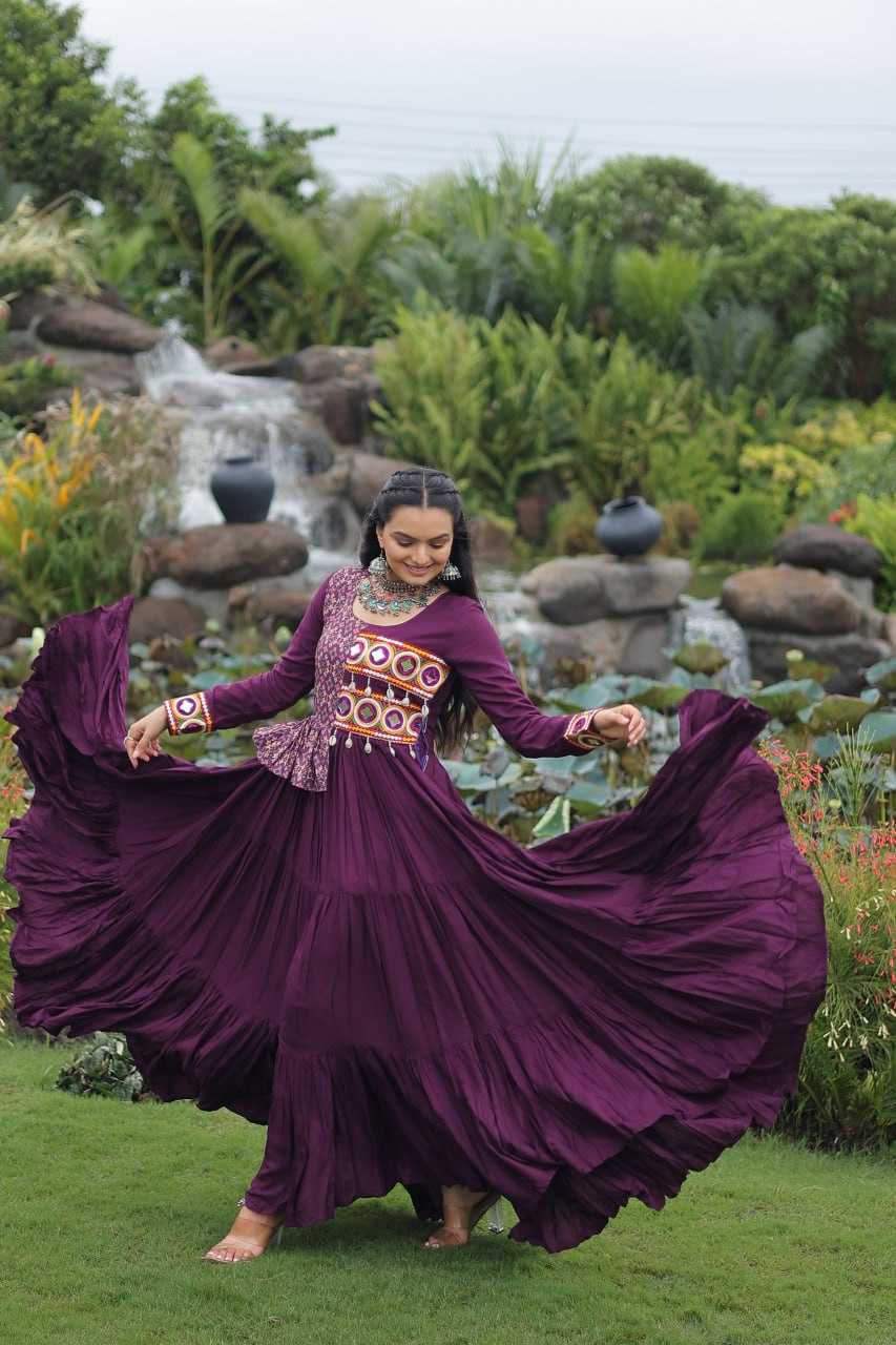 Ynf Rayon KESH491 9257 Gowns Festive Collections Wholesale Printed Gowns Fancy Gowns Embroidered Gown Manufacturer