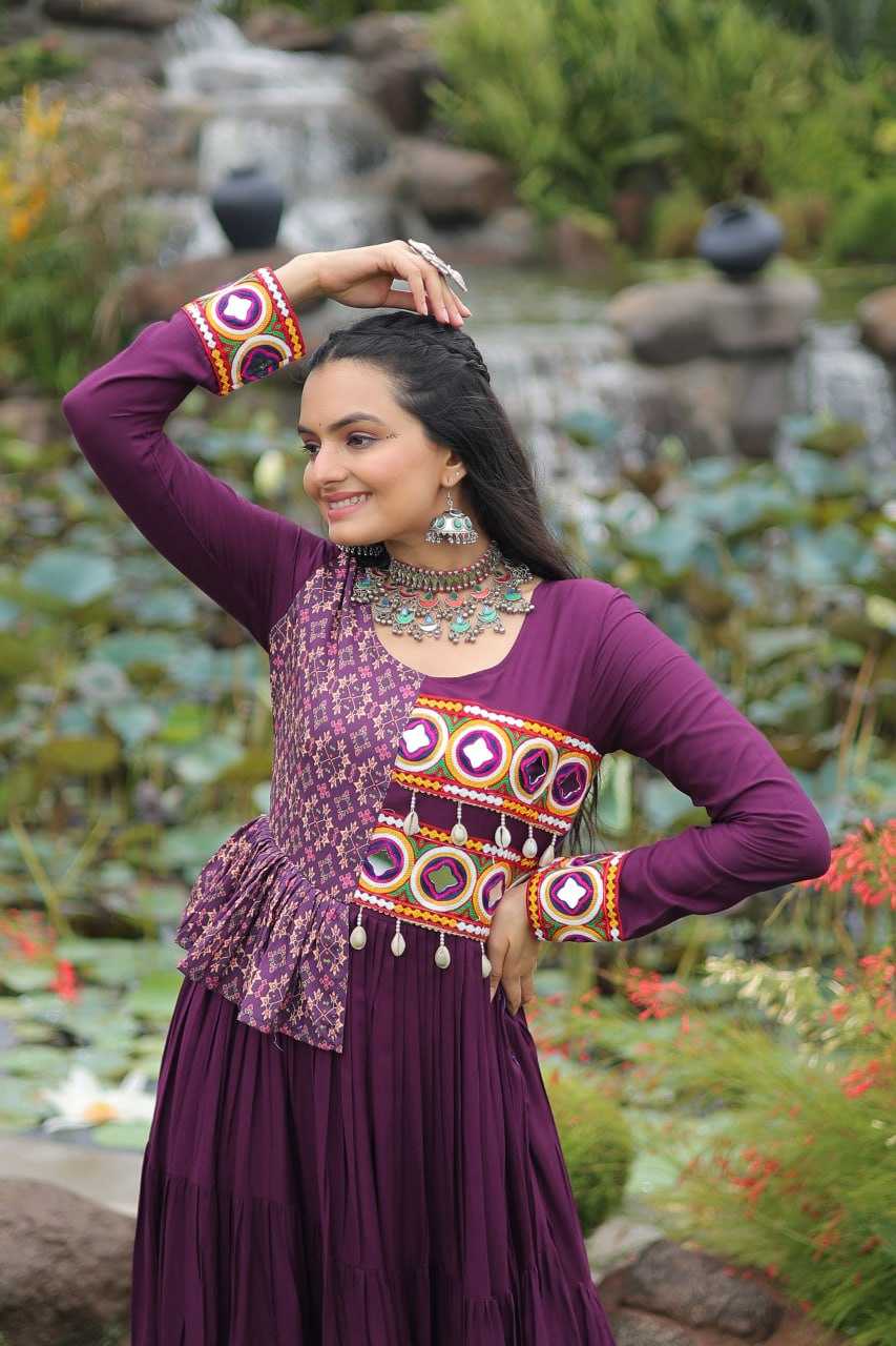Ynf Rayon KESH491 9257 Gowns Festive Collections Wholesale Printed Gowns Fancy Gowns Embroidered Gown Manufacturer