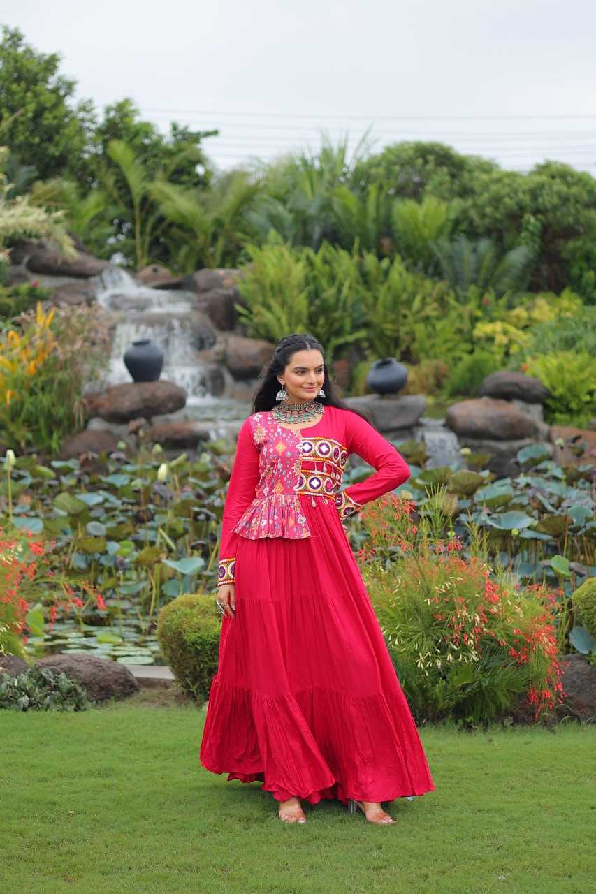 Ynf Rayon KESH491 9257 Gowns Festive Collections Wholesale Printed Gowns Fancy Gowns Embroidered Gown Manufacturer
