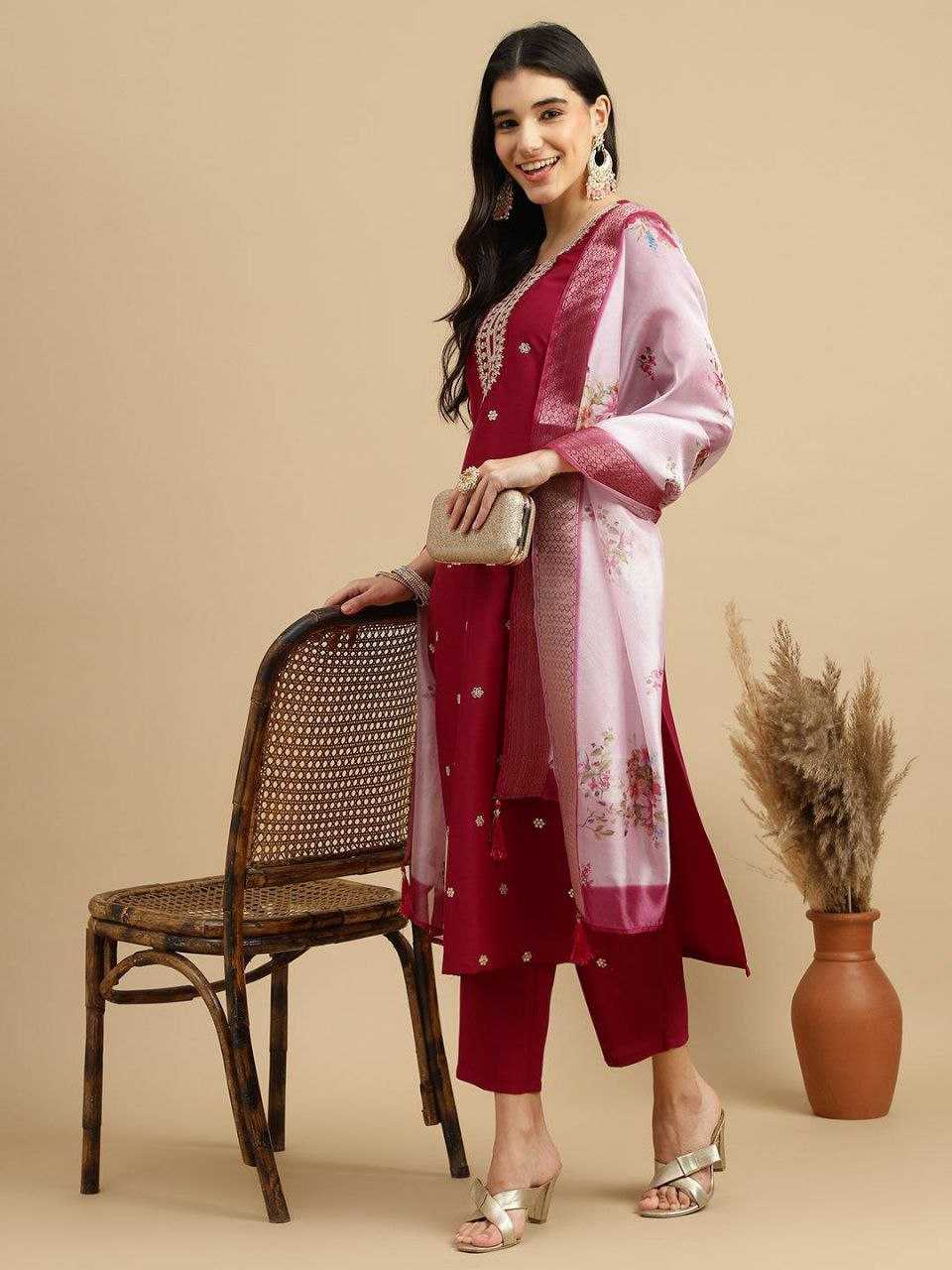 Ynf Rayon KESH517 A5 Kurti Wholesale Rayon Kurtis Kurti Bottom With Dupatta Manufacturer