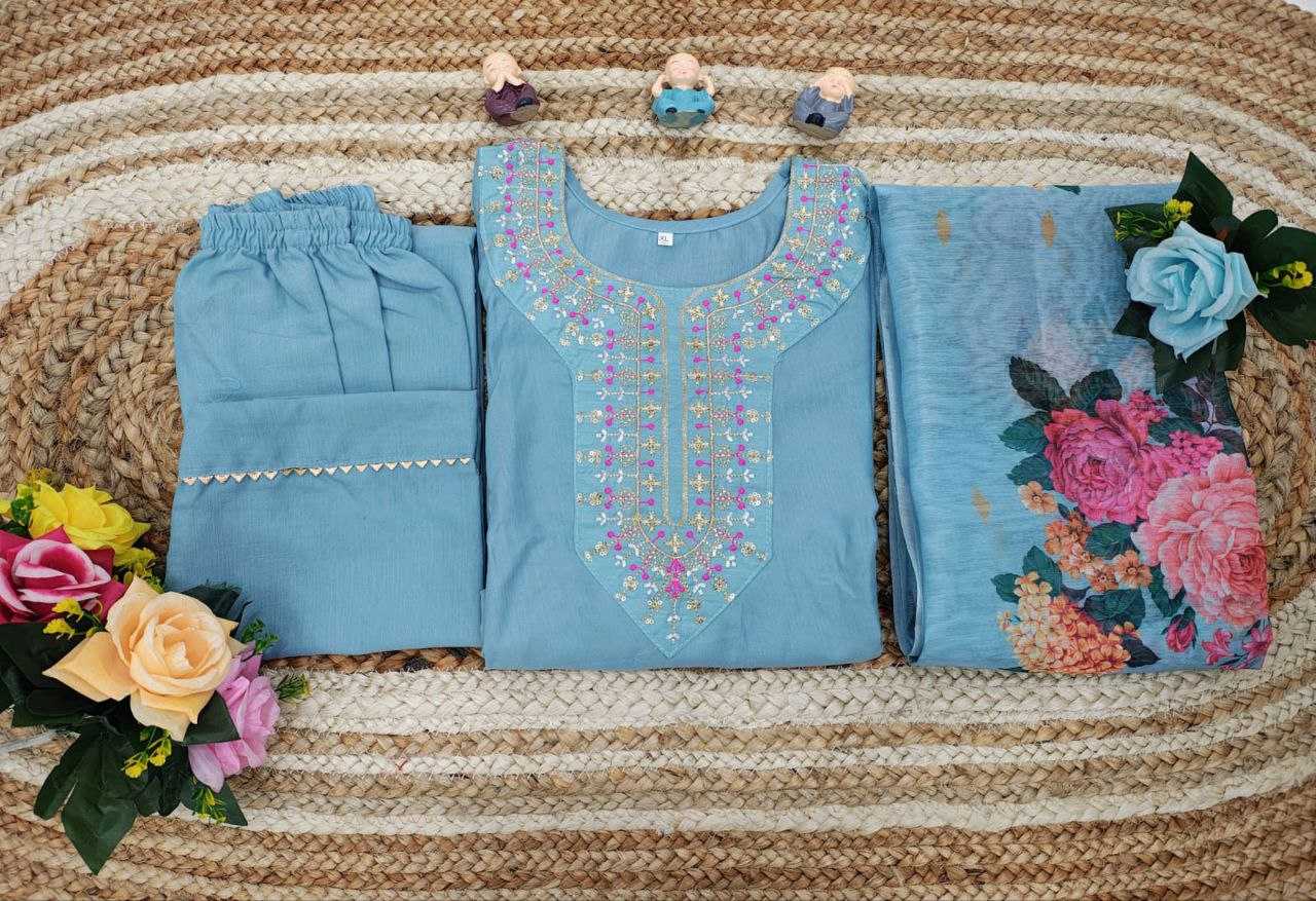 Ynf Rayon KESH517 K1 Kurti Wholesale Rayon Kurtis Embroidered Kurtis Kurti With Pants Manufacturer
