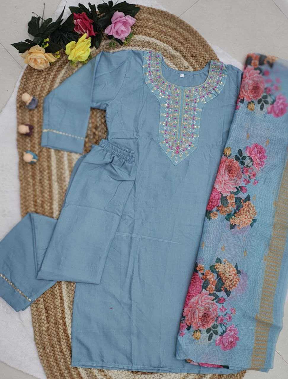 Ynf Rayon KESH517 K1 Kurti Wholesale Rayon Kurtis Embroidered Kurtis Kurti With Pants Manufacturer