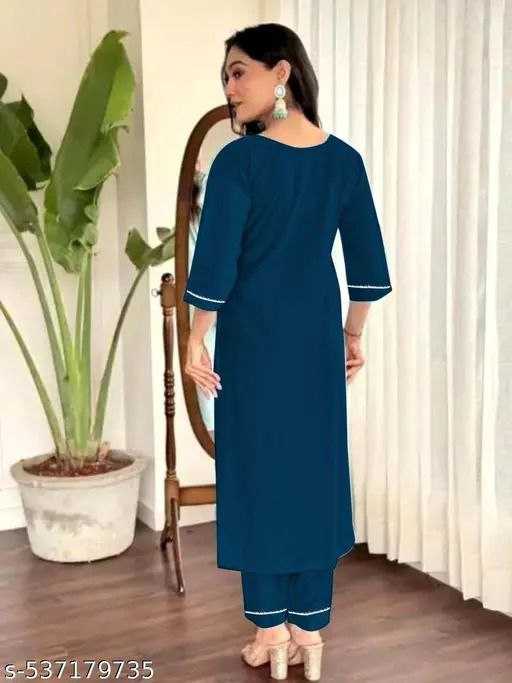 Ynf Rayon KESH517 K1 Kurti Wholesale Rayon Kurtis Embroidered Kurtis Kurti With Pants Manufacturer