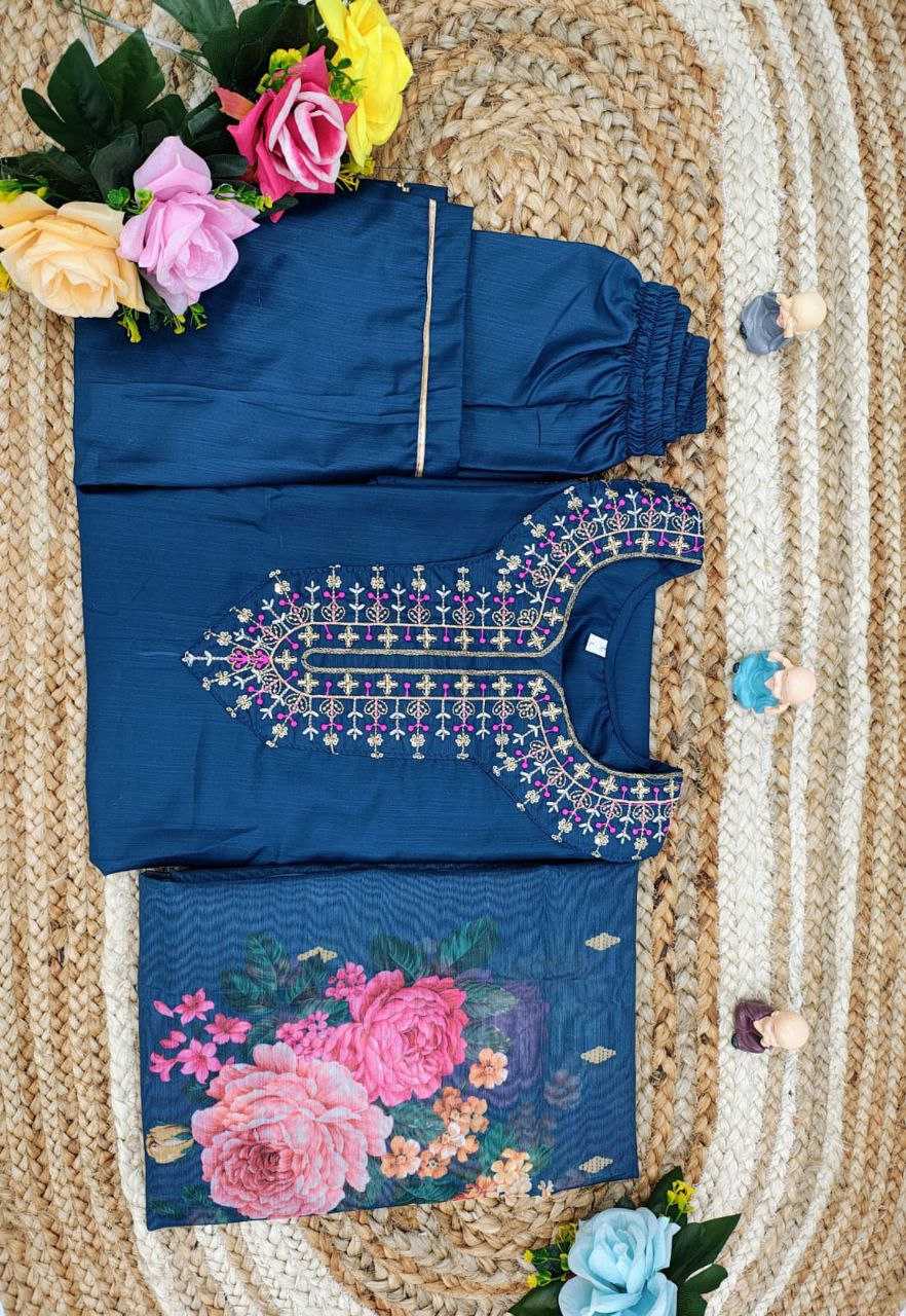 Ynf Rayon KESH517 K1 Kurti Wholesale Rayon Kurtis Embroidered Kurtis Kurti With Pants Manufacturer