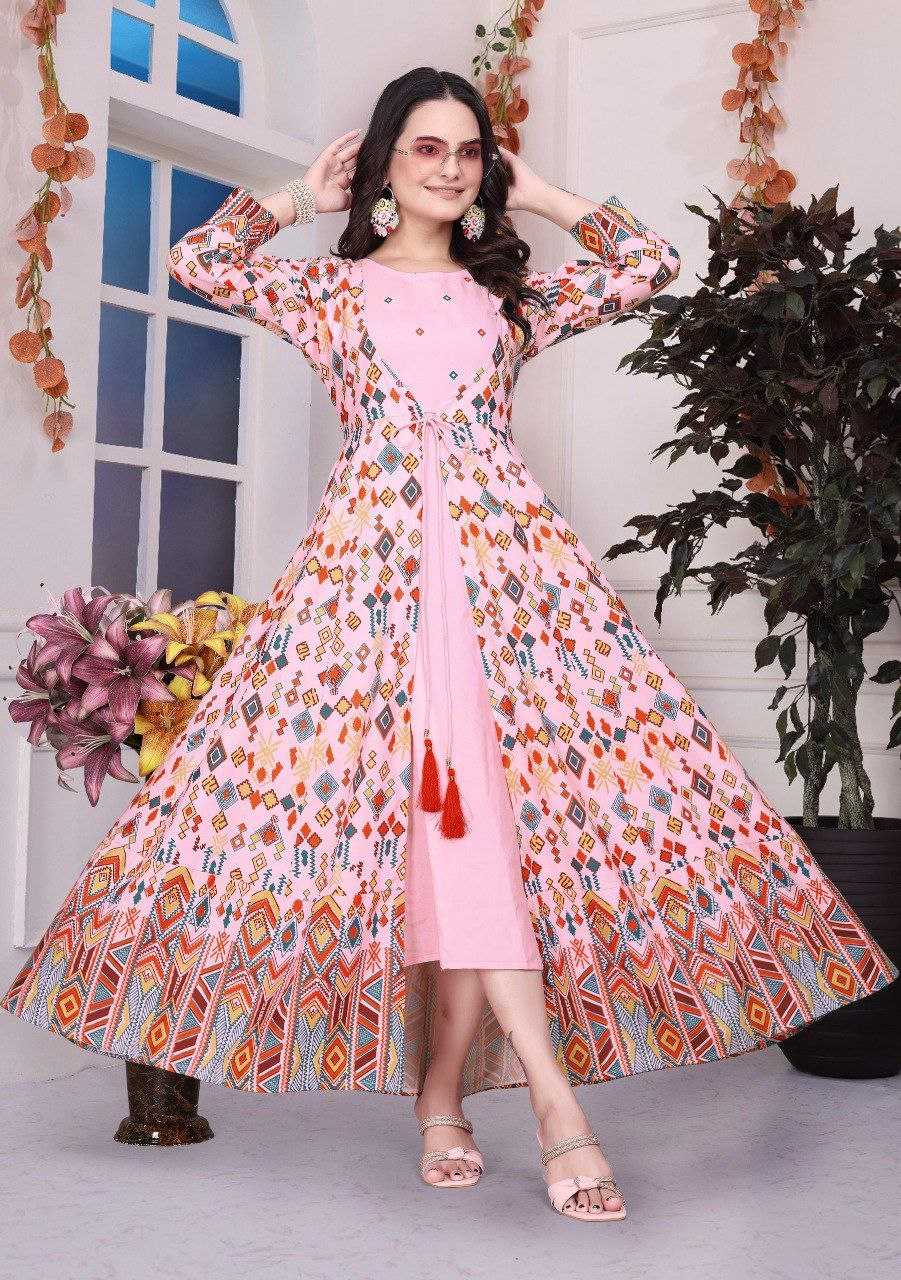 Ynf Rayon KESH554 G 1 Gowns Wholesale Printed Gowns Manufacturer