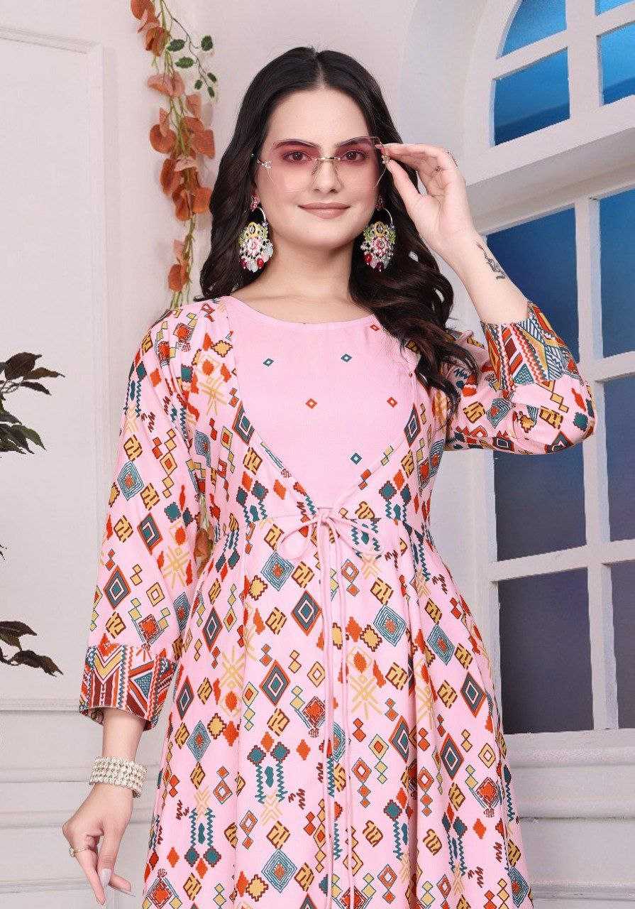 Ynf Rayon KESH554 G 1 Gowns Wholesale Printed Gowns Manufacturer