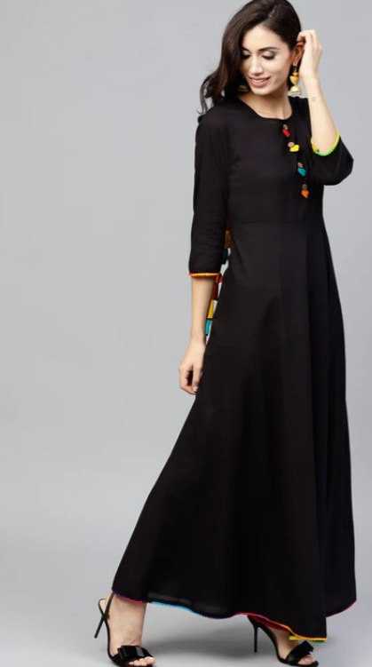 Ynf Rayon KESH559 701 Gowns Western Wears Festive Collections Wholesale Party Gowns Long Gowns Black Gown Manufacturer
