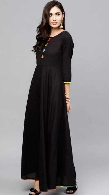 Ynf Rayon KESH559 701 Gowns Western Wears Festive Collections Wholesale Party Gowns Long Gowns Black Gown Manufacturer