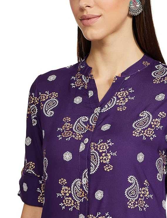 Ynf Rayon KESH559 Navyblue Kurti Wholesale Rayon Kurtis Flared Kurtis Manufacturer