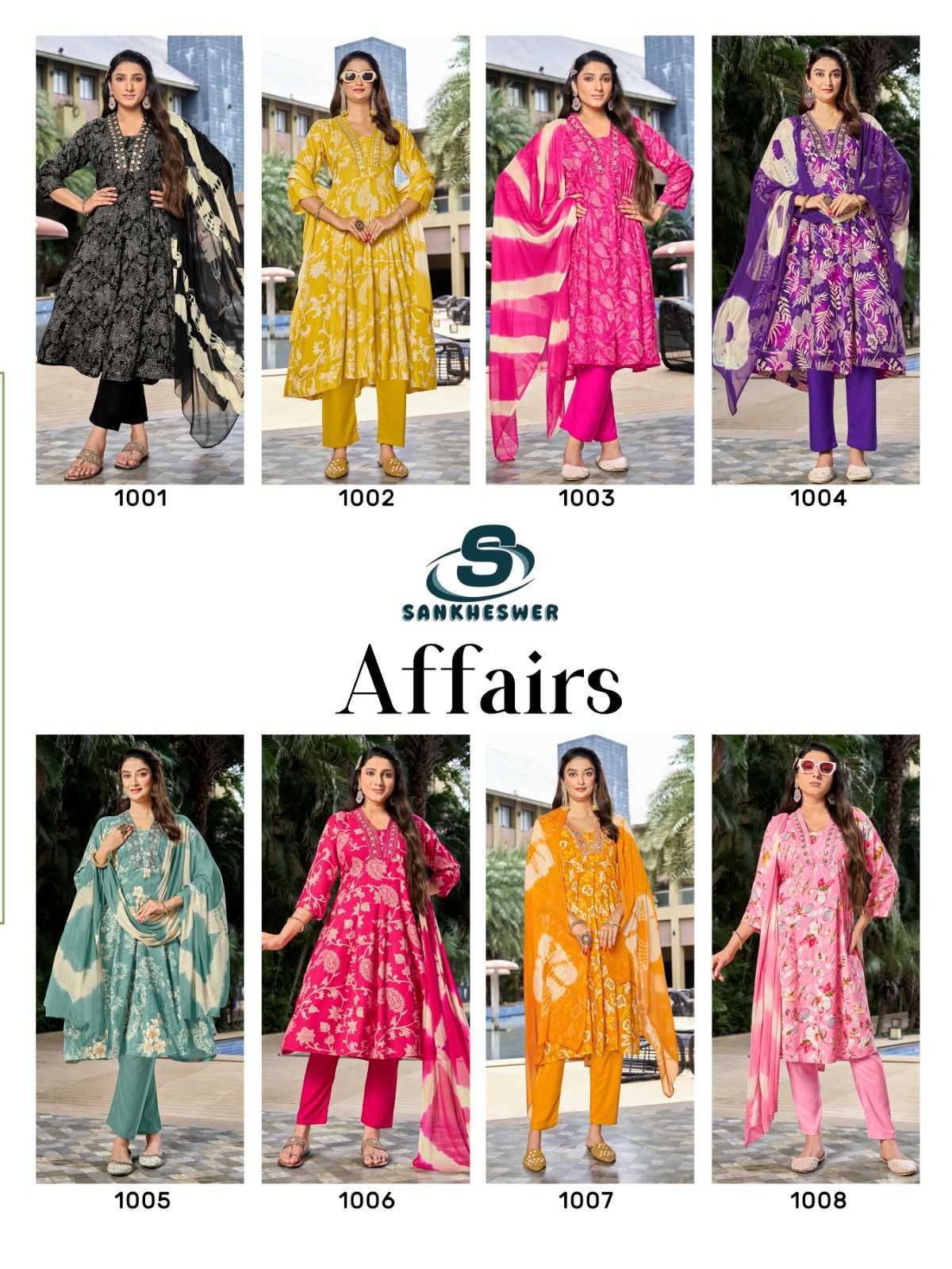 Ynf Rayon RIN190 AFFEIRS VOL-1 Setwise Collections Wholesale Gowns Catalogs Manufacturer