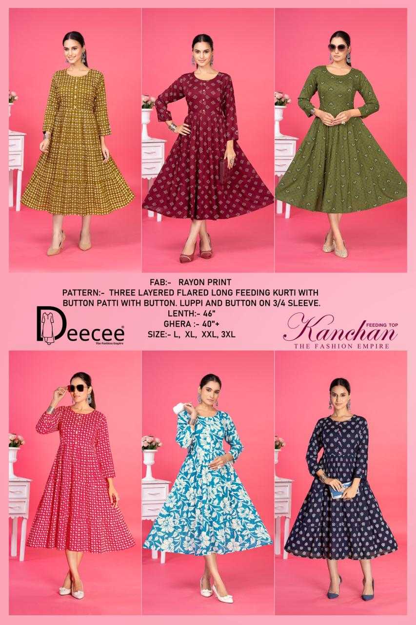 Ynf Rayon RIN190 DEECEE-KANCHAN Setwise Collections Wholesale Gowns Catalogs Manufacturer