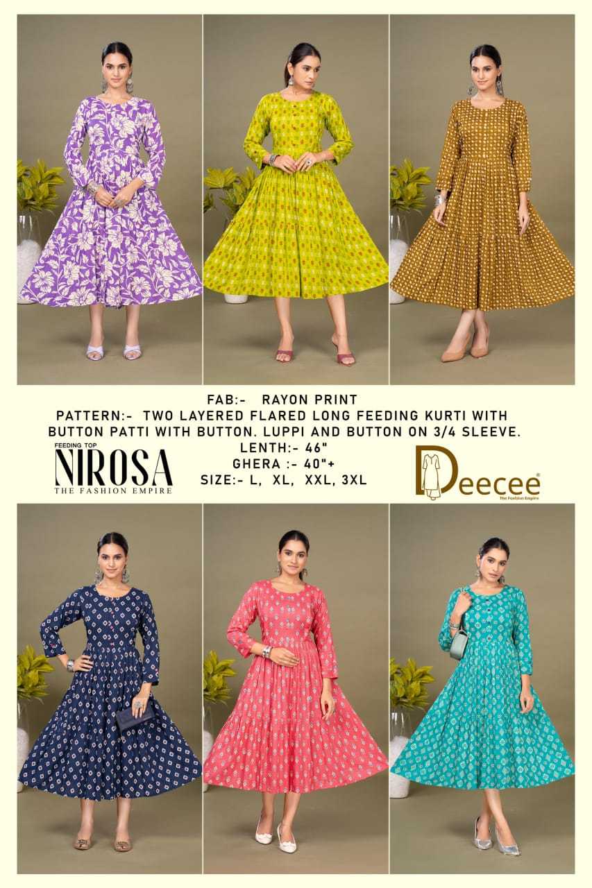 Ynf Rayon RIN190 DEECEE-NIROSA Setwise Collections Wholesale Gowns Catalogs Manufacturer