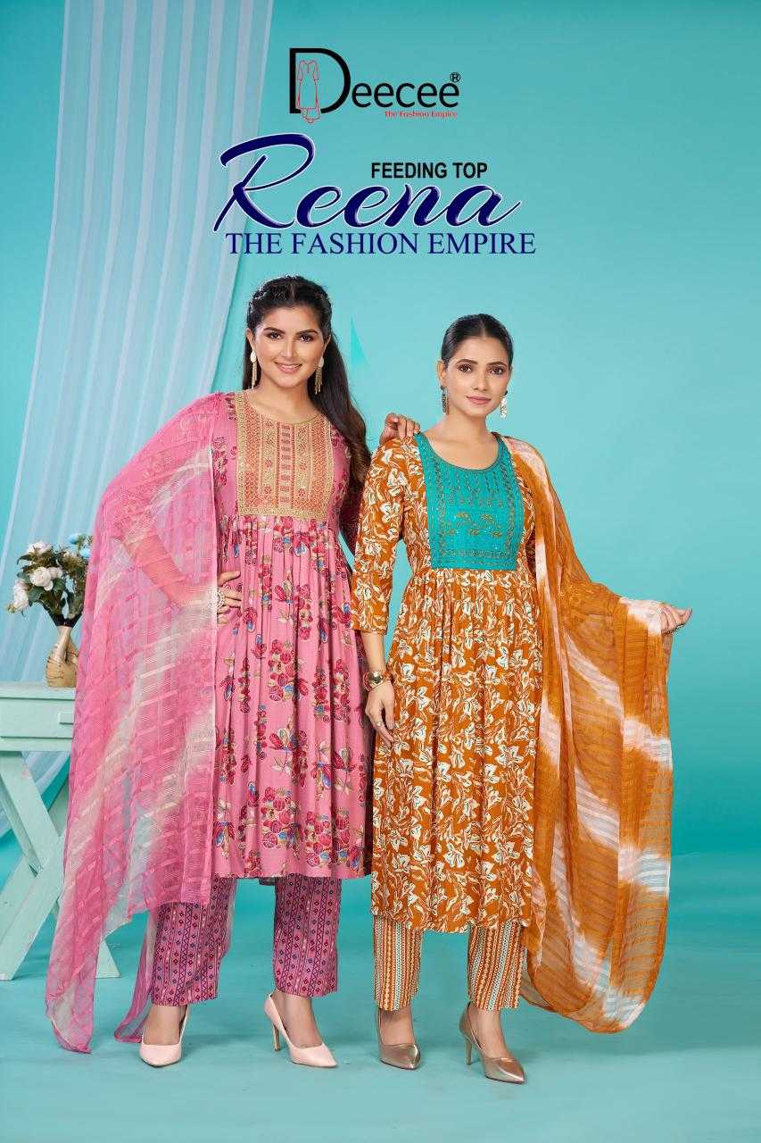 Ynf Rayon RIN190 DEECEE-REENA Setwise Collections Wholesale Gowns Catalogs Manufacturer