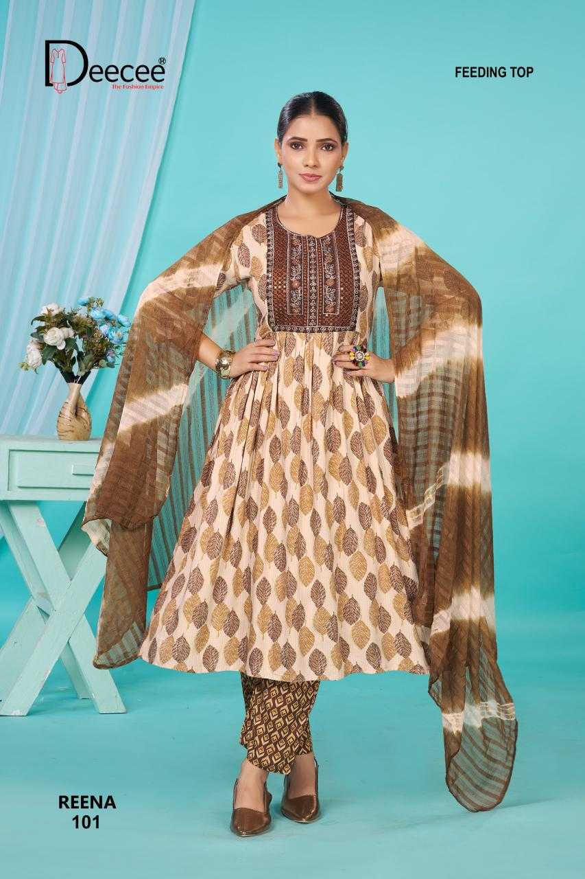Ynf Rayon RIN190 DEECEE-REENA Setwise Collections Wholesale Gowns Catalogs Manufacturer