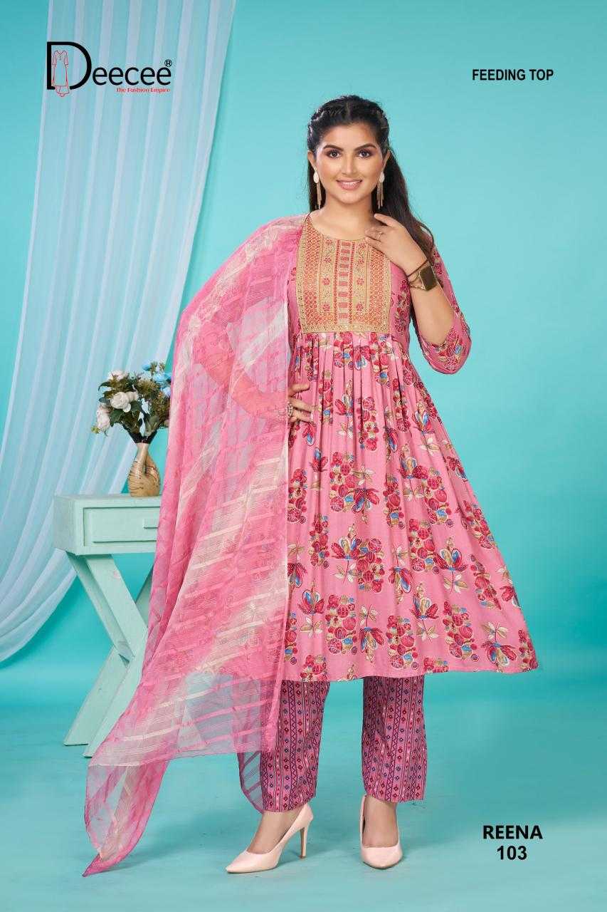 Ynf Rayon RIN190 DEECEE-REENA Setwise Collections Wholesale Gowns Catalogs Manufacturer