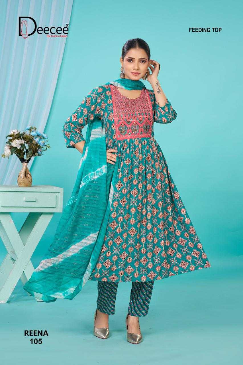 Ynf Rayon RIN190 DEECEE-REENA Setwise Collections Wholesale Gowns Catalogs Manufacturer