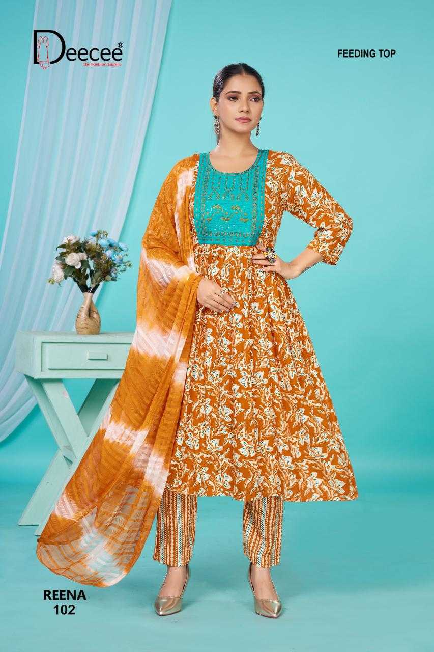 Ynf Rayon RIN190 DEECEE-REENA Setwise Collections Wholesale Gowns Catalogs Manufacturer