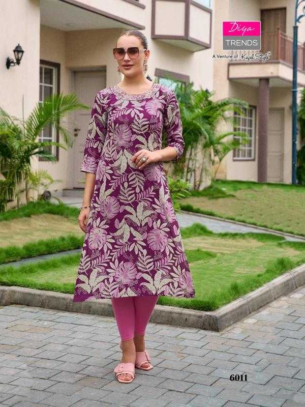 Ynf Rayon RIN190 Diya Trends-Gardencity 6 Setwise Collections Wholesale Kurtis Catalogs Manufacturer