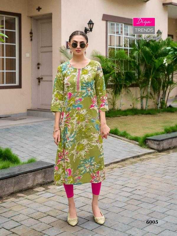 Ynf Rayon RIN190 Diya Trends-Gardencity 6 Setwise Collections Wholesale Kurtis Catalogs Manufacturer