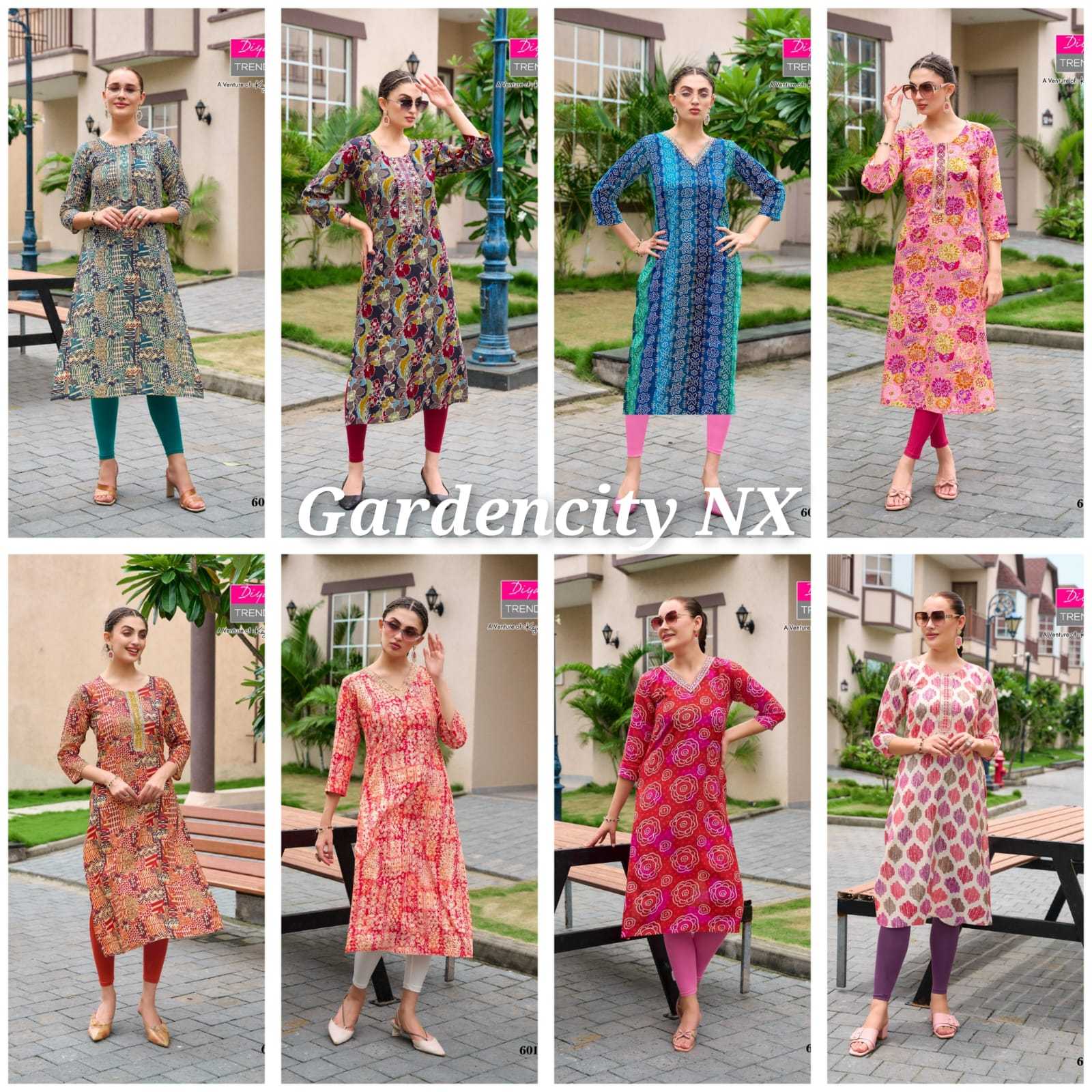 Ynf Rayon RIN190 Gardencity NX Setwise Collections Wholesale Kurtis Catalogs Manufacturer
