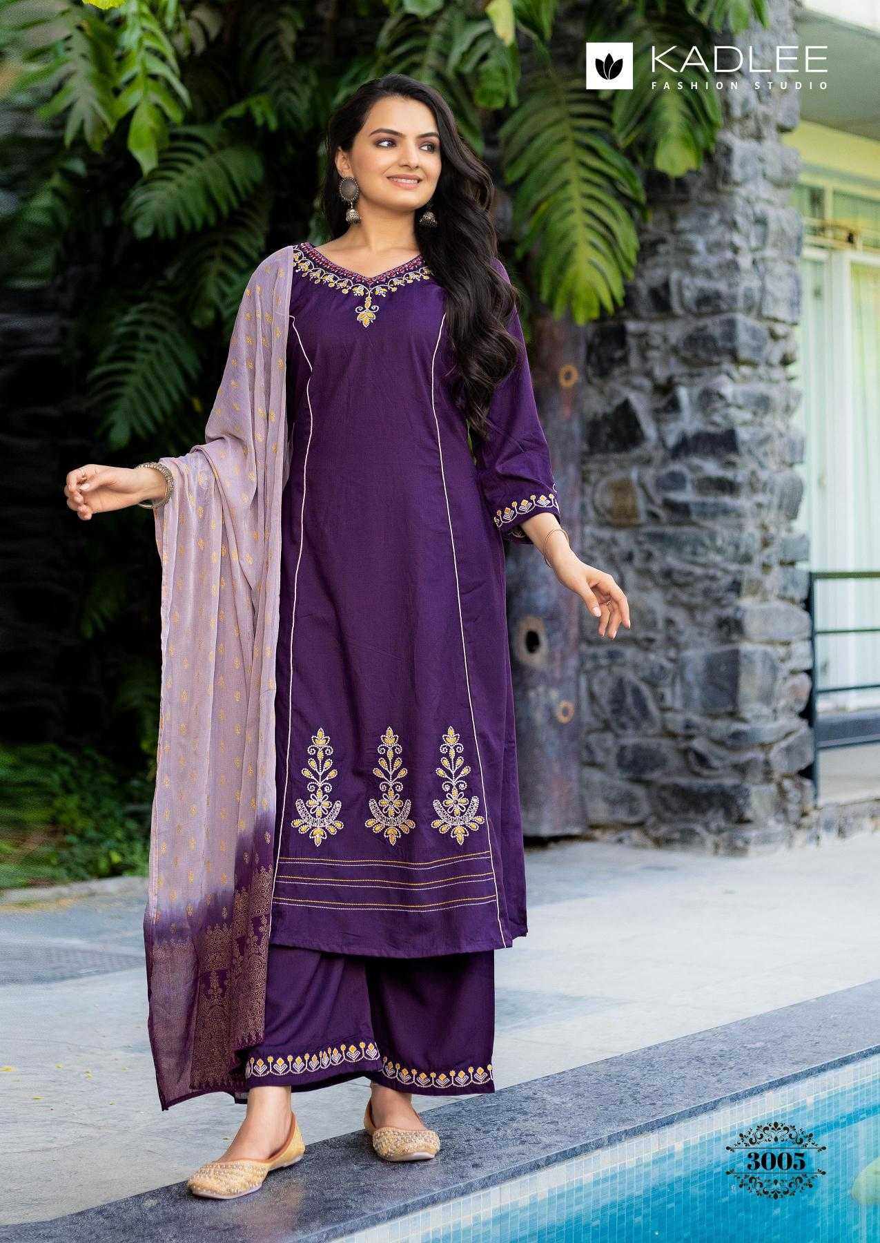 Ynf Rayon RIN190 KADLEE-Amrita Setwise Collections Wholesale Dresses & Suits Catalogs Manufacturer