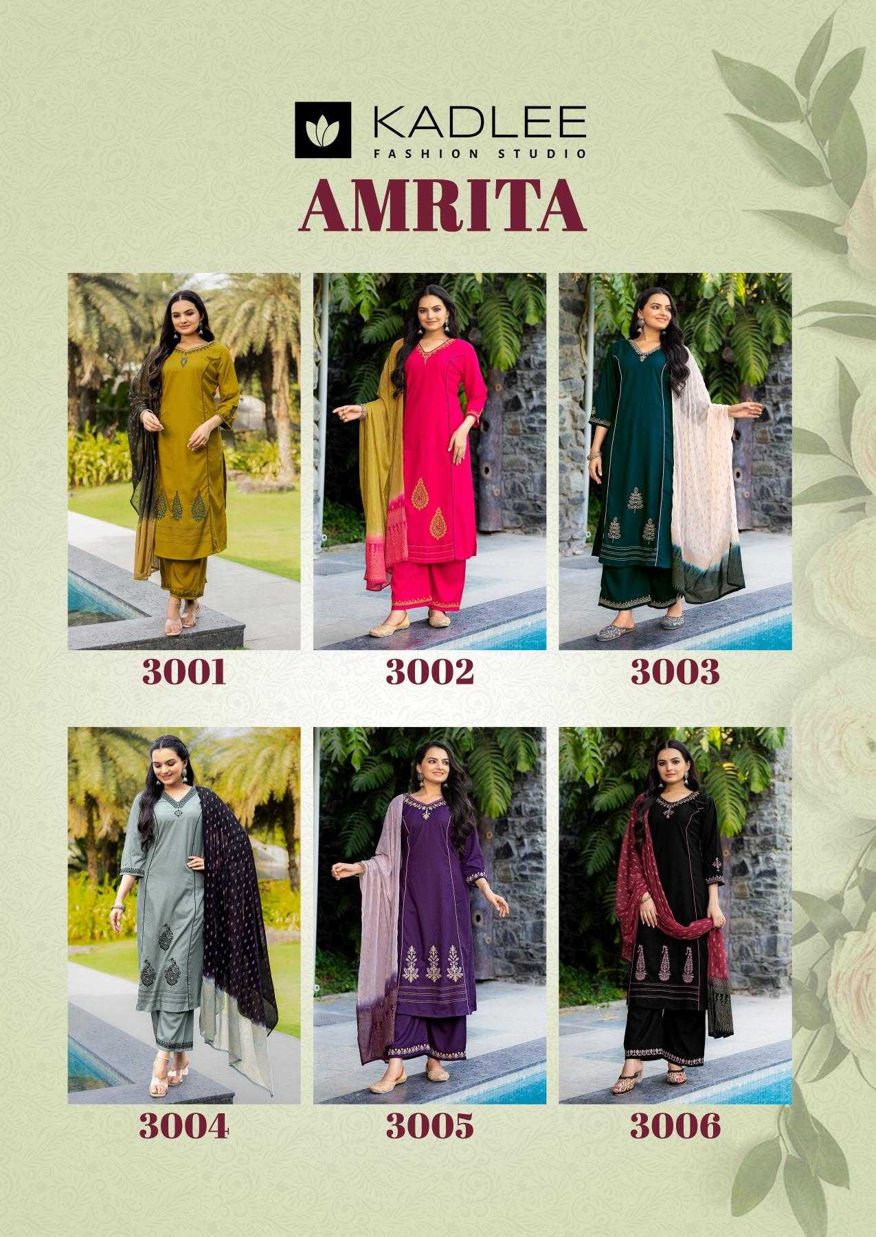 Ynf Rayon RIN190 KADLEE-Amrita Setwise Collections Wholesale Dresses & Suits Catalogs Manufacturer