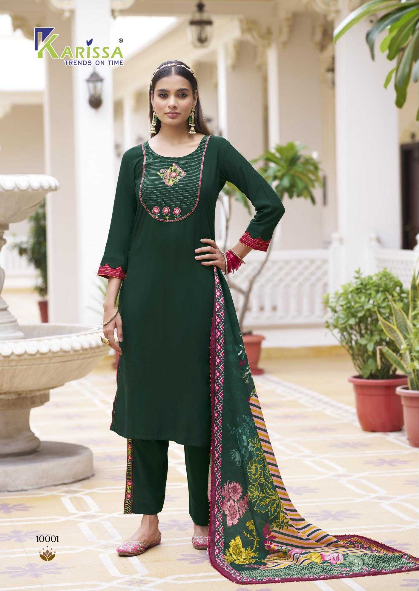 Ynf Rayon RIN190 KARISSA-VIDISHA VOL- 10 Setwise Collections Wholesale Kurtis Catalogs Manufacturer
