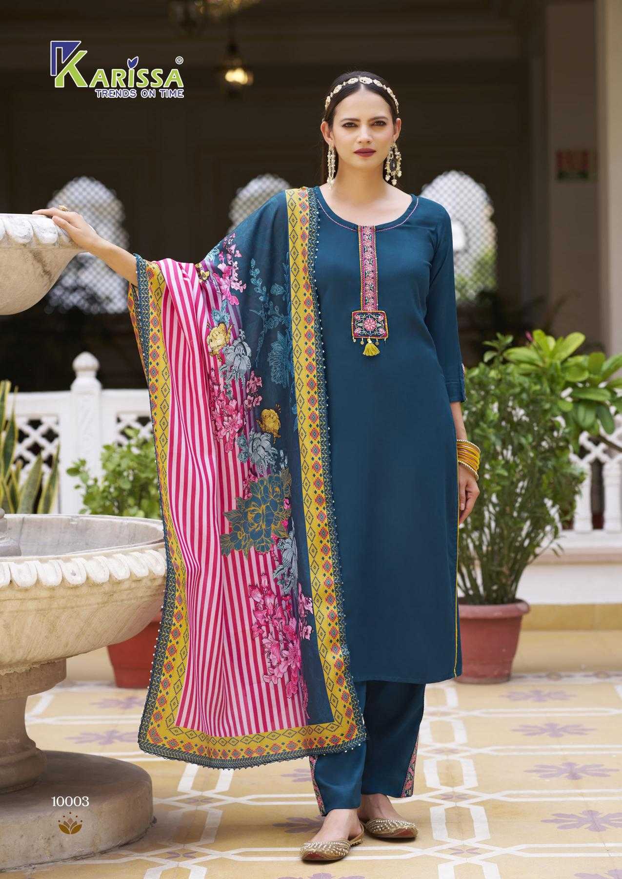 Ynf Rayon RIN190 KARISSA-VIDISHA VOL- 10 Setwise Collections Wholesale Kurtis Catalogs Manufacturer
