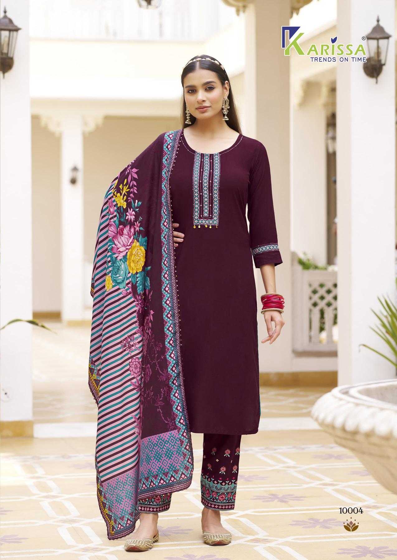 Ynf Rayon RIN190 KARISSA-VIDISHA VOL- 10 Setwise Collections Wholesale Kurtis Catalogs Manufacturer