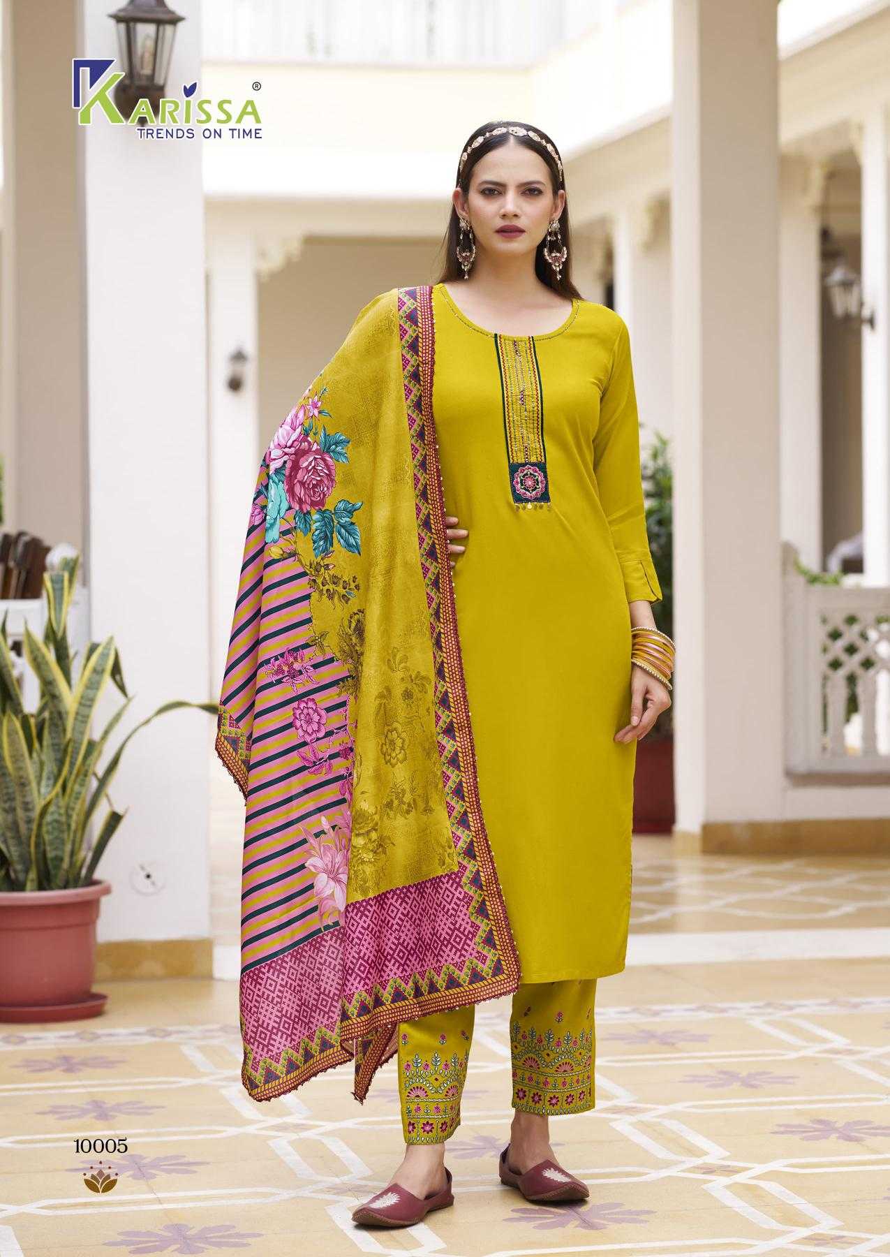 Ynf Rayon RIN190 KARISSA-VIDISHA VOL- 10 Setwise Collections Wholesale Kurtis Catalogs Manufacturer
