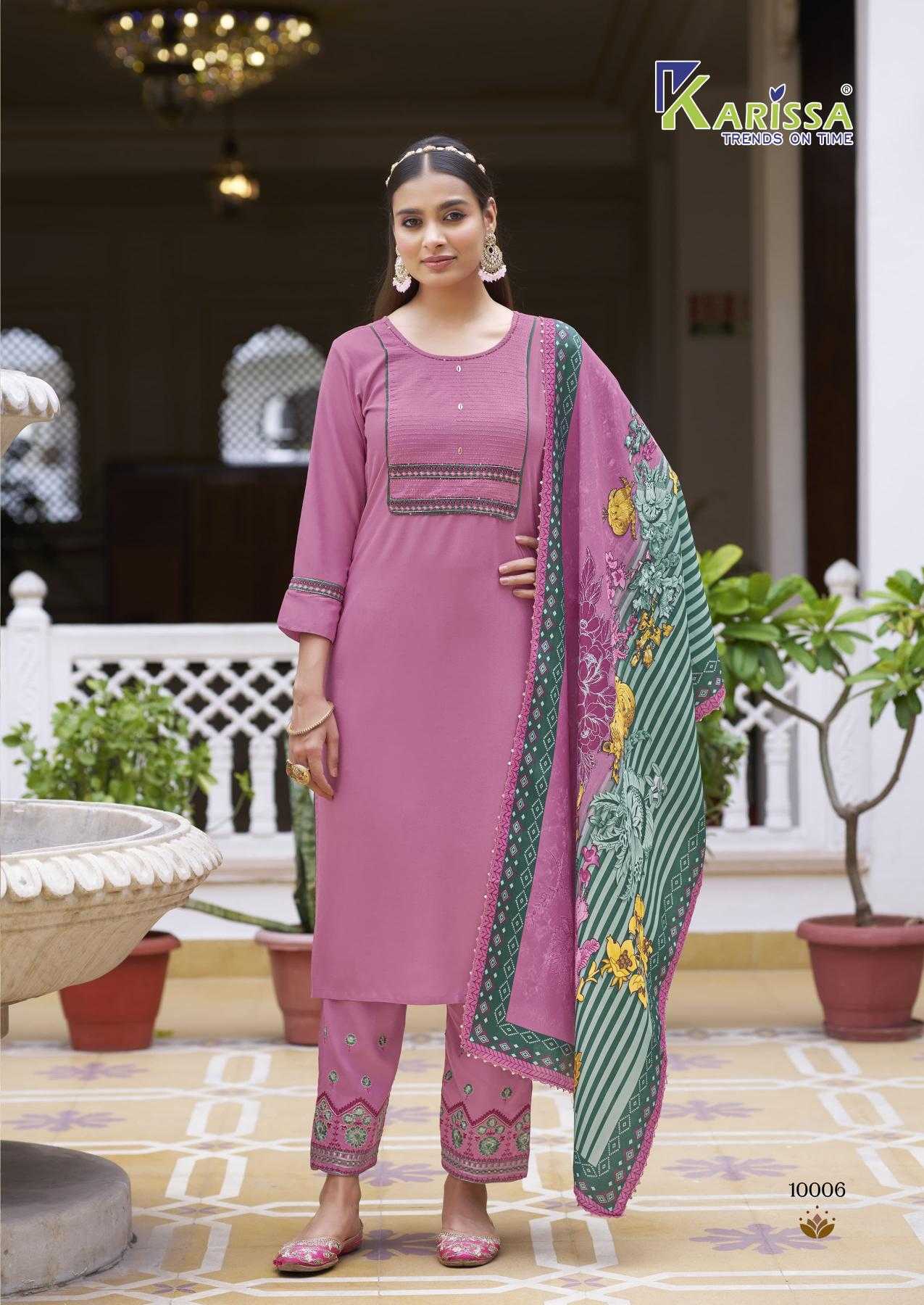 Ynf Rayon RIN190 KARISSA-VIDISHA VOL- 10 Setwise Collections Wholesale Kurtis Catalogs Manufacturer