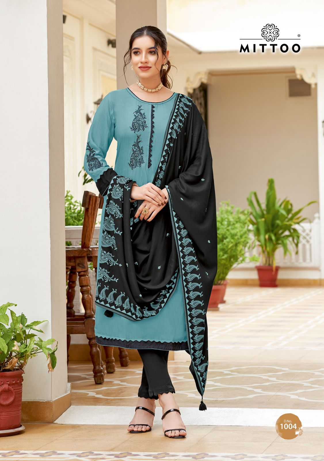 Ynf Rayon RIN190 MITTOO-Festiva Setwise Collections Wholesale Dresses & Suits Catalogs Manufacturer